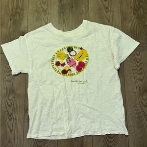 Celandine Women's White Graphic Tee Size Medium